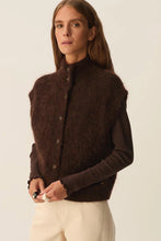 Carica l'immagine nel visualizzatore di Gallery, GILET SMANICATO ALIBOU IN KID MOHAIR E MERINO