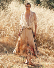 Carica l'immagine nel visualizzatore di Gallery, GONNA AVERLY CON STAMPA BAROCCA IN CHIFFON DI VISCOSA