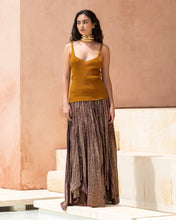 Carica l'immagine nel visualizzatore di Gallery, TOP CANOTTA GOLD A COSTINE LUREX