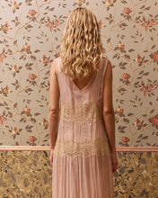 Carica l'immagine nel visualizzatore di Gallery, ABITO DOMENICA IN CHIFFON E INSERTI IN PIZZO