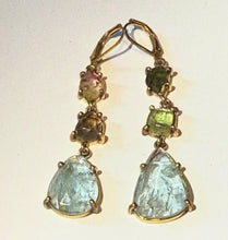 Carica l'immagine nel visualizzatore di Gallery, ORECCHINI PENDENTI CON PEITRE PREZIOSE