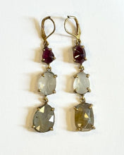 Carica l'immagine nel visualizzatore di Gallery, ORECCHINI PENDENTI CON PEITRE PREZIOSE