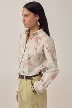 Carica l'immagine nel visualizzatore di Gallery, CAMICIA NARCISO IN COTONE STAMPA BOTANICA