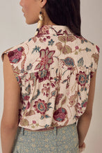 Carica l'immagine nel visualizzatore di Gallery, CAMICIA BIANCA SENZA MANICHE IN VISCOSA STAMPATA