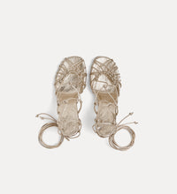 Carica l'immagine nel visualizzatore di Gallery, SANDALI TACCO ALTO IN PELLE CRAQUELE'