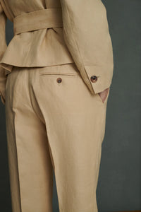 PANTALONE ADELE IN TWILL DI LINO