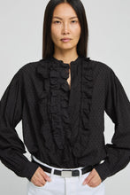Carica l'immagine nel visualizzatore di Gallery, BLUSA MAGRITA CON ROUCHES E INSERTI IN COTONE

