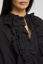 Carica l'immagine nel visualizzatore di Gallery, BLUSA MAGRITA CON ROUCHES E INSERTI IN COTONE
