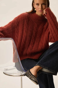 MAGLIA ALONZO FOX IN KID MOHAIR E MERINO