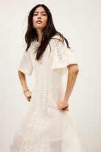 Carica l&#39;immagine nel visualizzatore di Gallery, MINI DRESS MOODY IN PURO COTONE A INTARSIO
