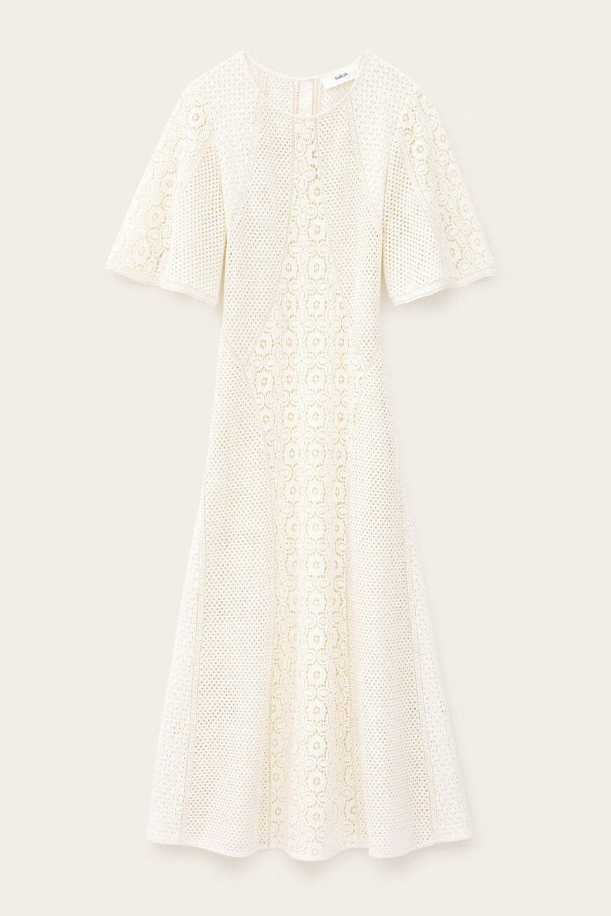 MINI DRESS MOODY IN PURO COTONE A INTARSIO