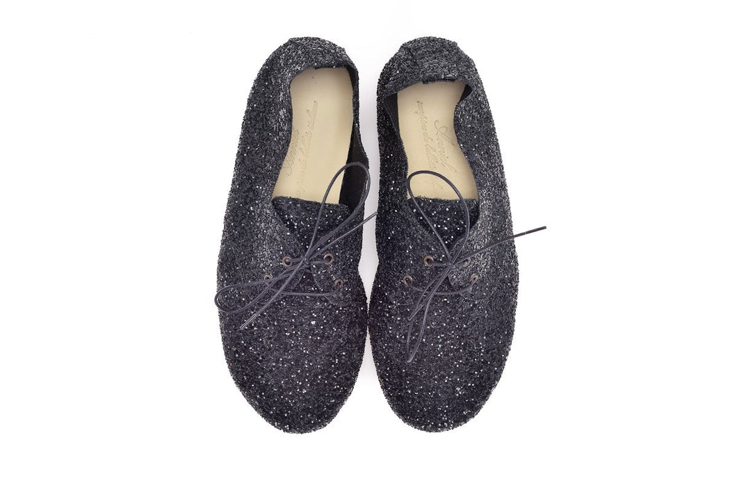 ANNIEL SOFT SCARPA GLITTER NERO