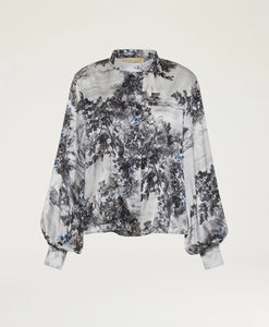 CAMICIA AGATHA IN RASO STRETCH STAMPATO