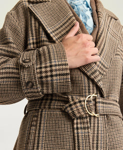 CAPPOTTO TED IN PANNO DI LANA MAXI GALLES -