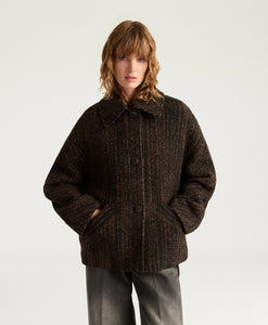 CAPPOTTO LORD IN MAXI RESCA DI LANA BOUCLÈ