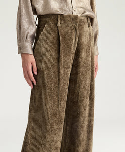 PANTALONI BLAKE IN VELLUTO A COSTE FLUIDO