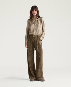 PANTALONI BLAKE IN VELLUTO A COSTE FLUIDO