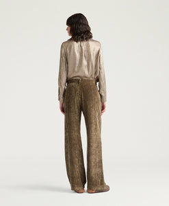 PANTALONI BLAKE IN VELLUTO A COSTE FLUIDO