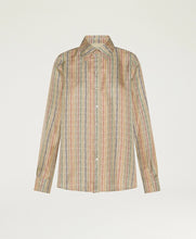 Carica l&#39;immagine nel visualizzatore di Gallery, CAMICIA ARLES IN TWILL DI SETA STAMPATO BEIGE
