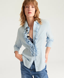 CAMICIA IRIS IN CRÊPE DE CHINE SETA SANDWASH