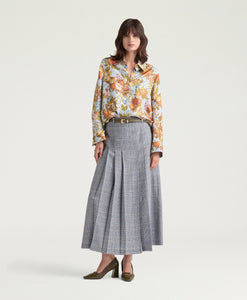 CAMICIA ARLES IN TWILL DI SETA STAMPATO POLVERE