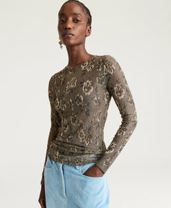 THSIRT WAINA IN JERSEY JAQUARD LUREX
