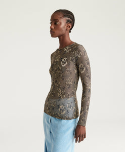 THSIRT WAINA IN JERSEY JAQUARD LUREX