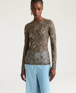 THSIRT WAINA IN JERSEY JAQUARD LUREX
