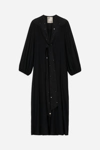 ABITO BLACK MACARON IN VOILE DI COTONE CON INSERTI SPECCHIO