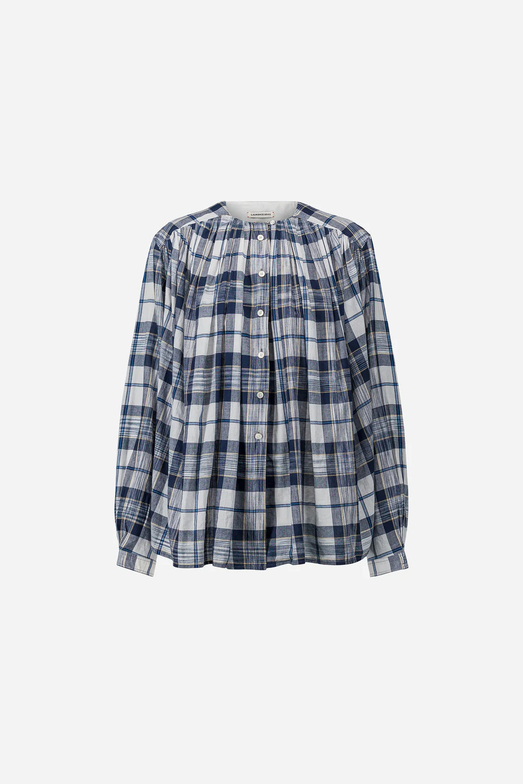 BLUSA CALUMET IN COTONE KHADI MOTIVO CHECK