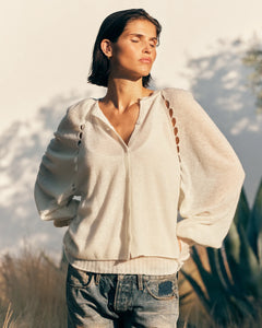 CARDIGAN CARNATION IN LANA CON DETTAGLI OPENWORK