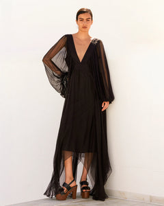 ABITO DENISA IN CHIFFON DI VISCOSA
