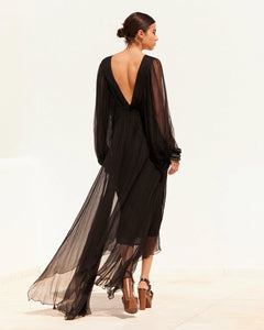 ABITO DENISA IN CHIFFON DI VISCOSA