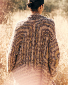 CARDIGAN DICE IN MOHAIR LAVORATO CROCHET
