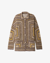 Carica l&#39;immagine nel visualizzatore di Gallery, CARDIGAN DICE IN MOHAIR LAVORATO CROCHET
