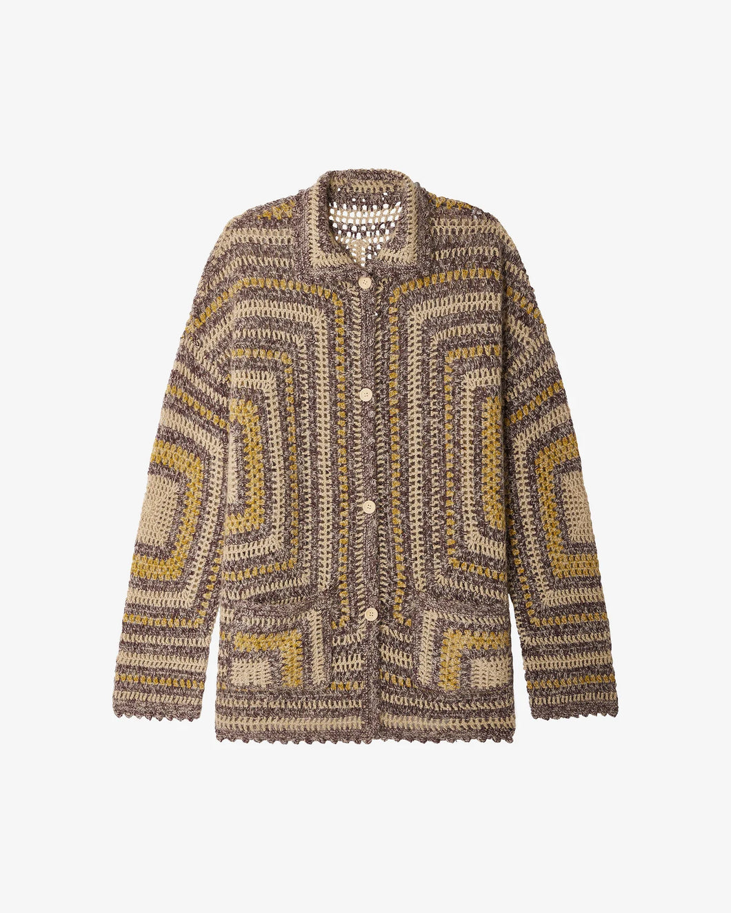 CARDIGAN DICE IN MOHAIR LAVORATO CROCHET