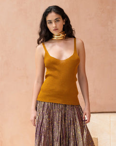TOP CANOTTA GOLD A COSTINE LUREX