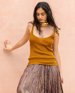 TOP CANOTTA GOLD A COSTINE LUREX
