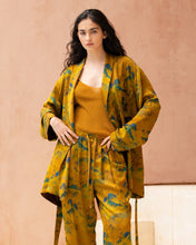 Carica l&#39;immagine nel visualizzatore di Gallery, KIMONO MESHA IN VISCOSA JAQUARD CON STAMPA ORO
