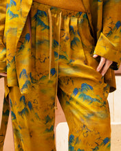 Carica l&#39;immagine nel visualizzatore di Gallery, PANTALONI MUJI IN VISCOSA JAQUARD STAMPATA E BANDA LUREX
