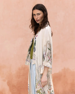 KIMONO WANDA IN VISCOSA GOFFRATA E RICAMO INGLESE