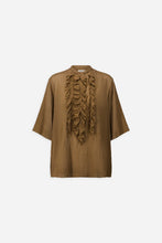 Carica l'immagine nel visualizzatore di Gallery, BLUSA MAGRITASHORT IN COTONE CON ROUCHE
