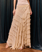 Carica l'immagine nel visualizzatore di Gallery, GONNA CHERRY IN CHIFFON DI VISCOSA CON VOLANT

