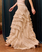 Carica l'immagine nel visualizzatore di Gallery, GONNA CHERRY IN CHIFFON DI VISCOSA CON VOLANT
