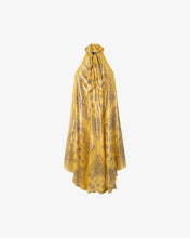 Carica l'immagine nel visualizzatore di Gallery, ABITO GARY IN SETA LUREX STAMPA BANDANA GIALLO
