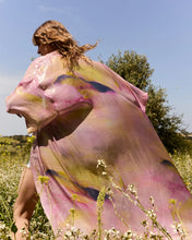 Carica l'immagine nel visualizzatore di Gallery, KIMONO PINA IN SETA LUREX CON STAMPA ACQUERELLO
