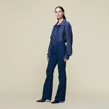 Carica l&#39;immagine nel visualizzatore di Gallery, JEANS RILEY SP RINSE GREENSTONE - HIGH RISE FLARE
