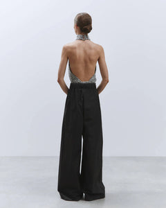 PANTALONE POPELINE WIDE LEG