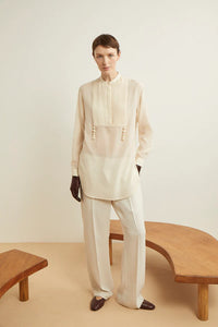 BLUSA LADUREE IN VOILE DI COTONE E DETTAGLIO