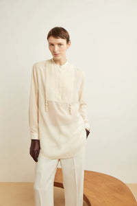 BLUSA LADUREE IN VOILE DI COTONE E DETTAGLIO
